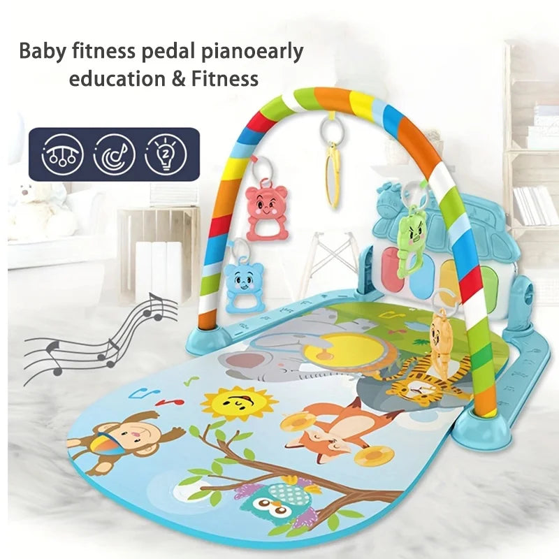 Newborns 0-1 years old baby piano pads stepping on piano games carpet toys baby music pedals piano fitness piano