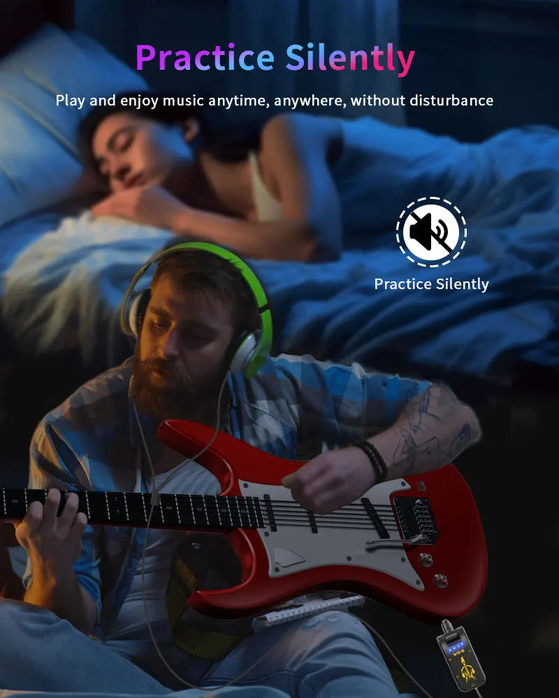 Guitar Mini Amplifier, Portable, Rotatable Audio Head, Rechargeable Battery for Guitar Practice