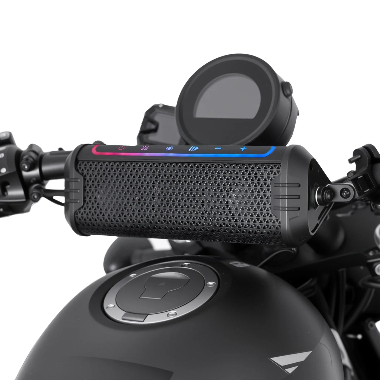 Motorcycle Audio Music Player Waterproof USB AUX LED Ambient Lighting for 7/8-1.25 Handlebar ATV UTV Accessories Equipments