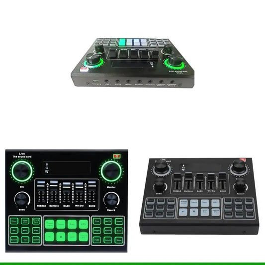 U55C USB External Mixer Sound Board 1Set Mixer Sound Board Mobile Computer for Microphone Streaming Recording