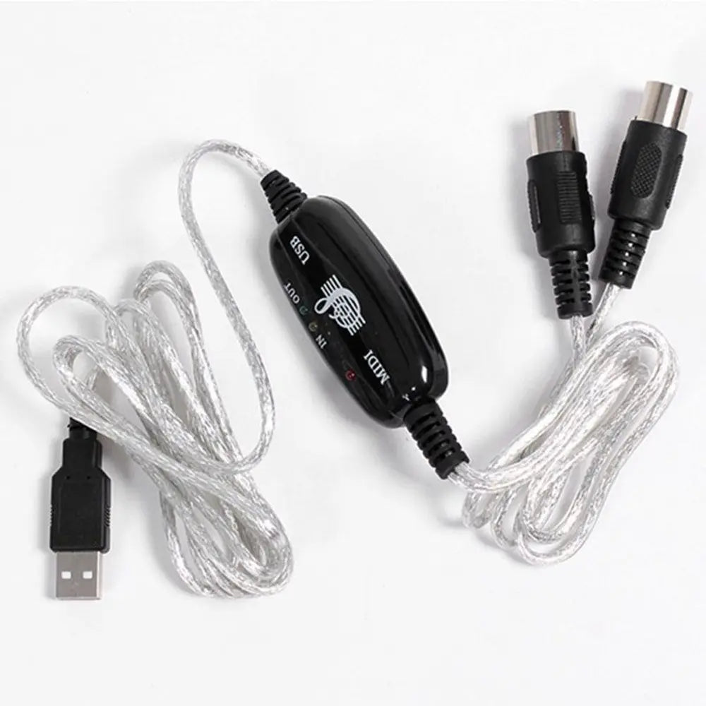 for Electric Piano for Keyboard PC USB In Out Audio Music Line Drum Adapter MIDI Cable USB IN-OUT Converter MIDI to USB Cable