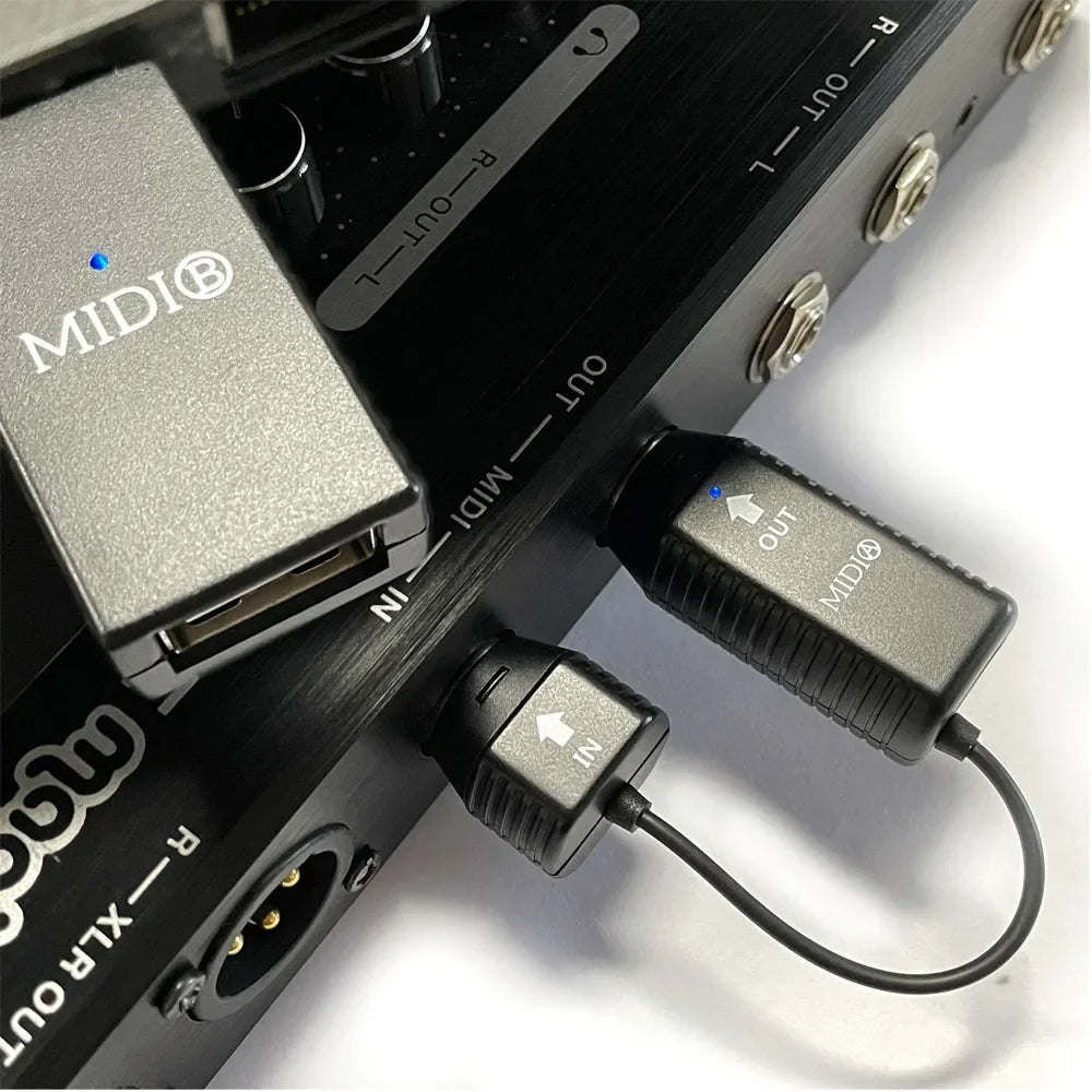 M-vave Wireless MIDI System Bluetooth MIDI Adapter 5-PIN DIN ,Instead of MIDI Cable for Piano Keyboard,Android,ios