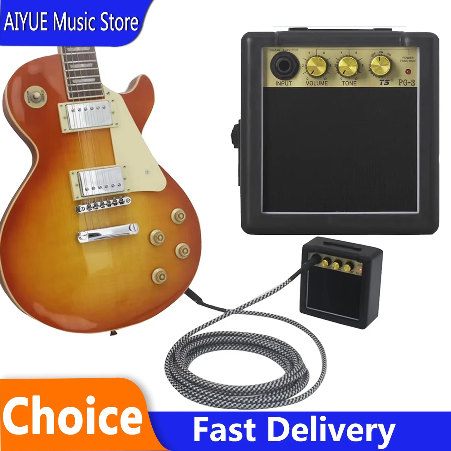 Electric Guitar Amplifier Metallic Material Lossless Sound Quality Portable Speaker Durable High-end Electric Guitar Accessories