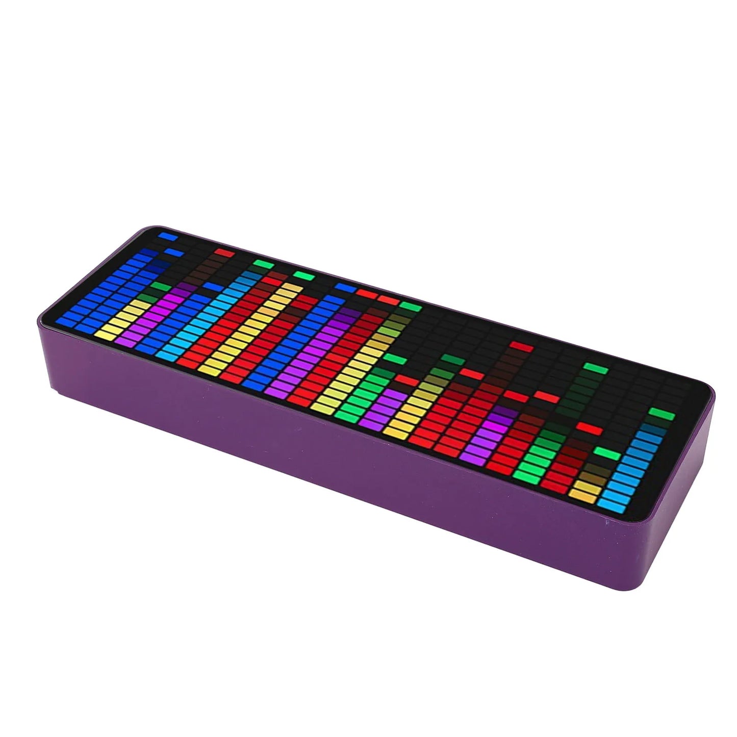LED Music Spectrum Pickup Voice or Cable Control 5V USB 7 Color Modes 1624 Segments Music Rhythm Analyzer for Home Theater