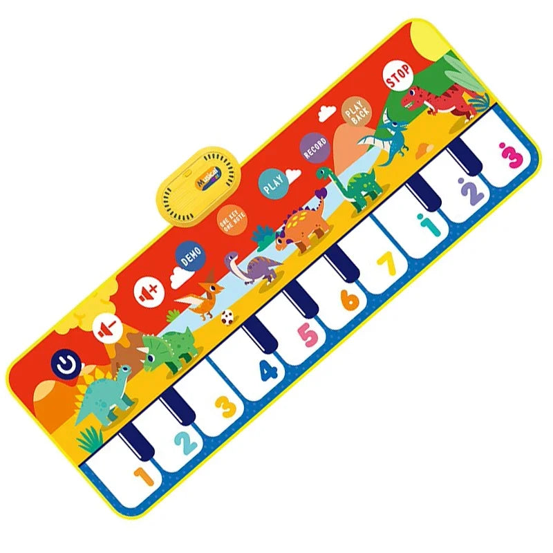 Kids Musical Piano Mat with 8 Animal Sounds Toddlers Floor Keyboard Dance Mat Baby Mat Musical Carpet Educational Toy Kids Gifts
