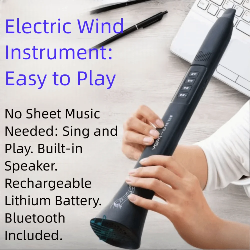 Portable Electric Music Tube Bluetooth Connection Multiple Tone Electronic Wind Instrument USB Rechargeable Musical Instrument