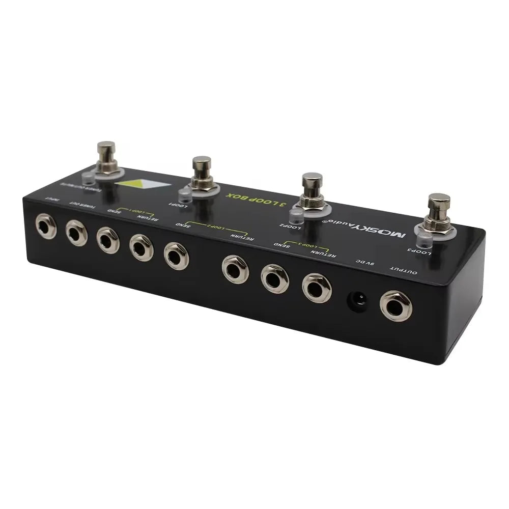 Mosky Audio 3 Loop Box Effect Pedal True Bypass with Tuner Mute Function