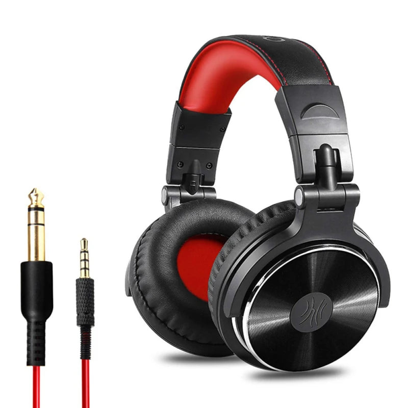 Professional Musical Instrument Monitor Headphones Wired Headset with 3.5mm & 6.5mm Audio Cables for Electrical Piano Guitar