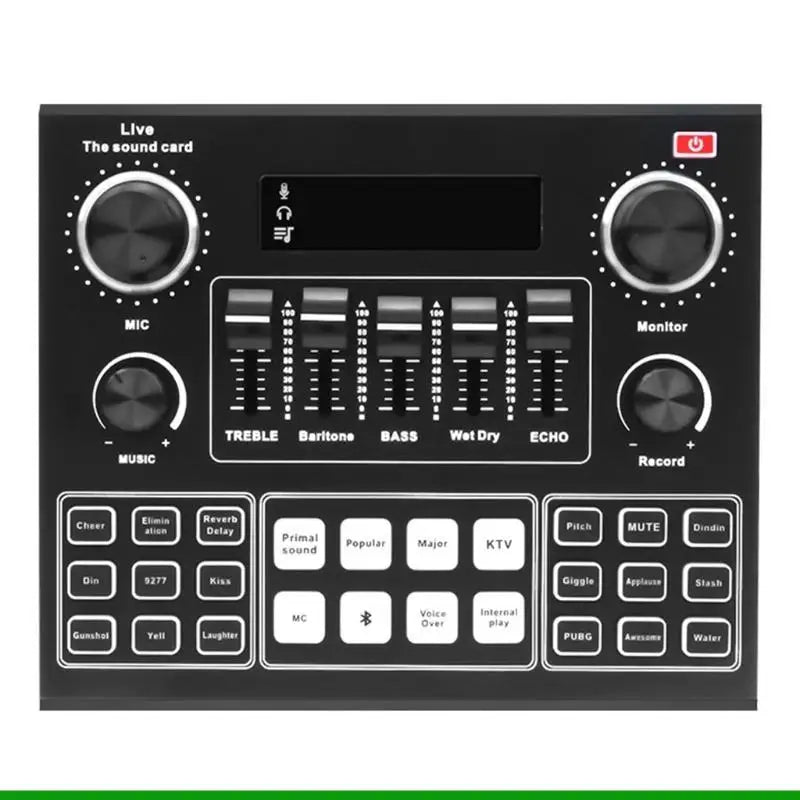 U55C USB External Mixer Sound Board 1Set Mixer Sound Board Mobile Computer for Microphone Streaming Recording