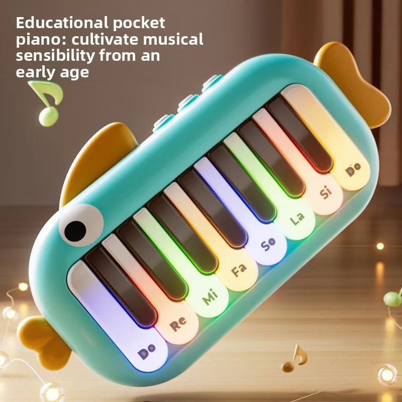 Montessori Baby Music Instrument Electronic Pocket Piano Keyboard Musical Instruments Educational Toy Early Learning for Kids