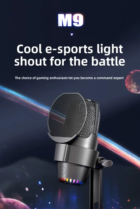 GOOERMI M9 Professional Podcast Equipment Kit Wired Microphone Portable Live Stream Studio Recording Condenser Gaming Microphone