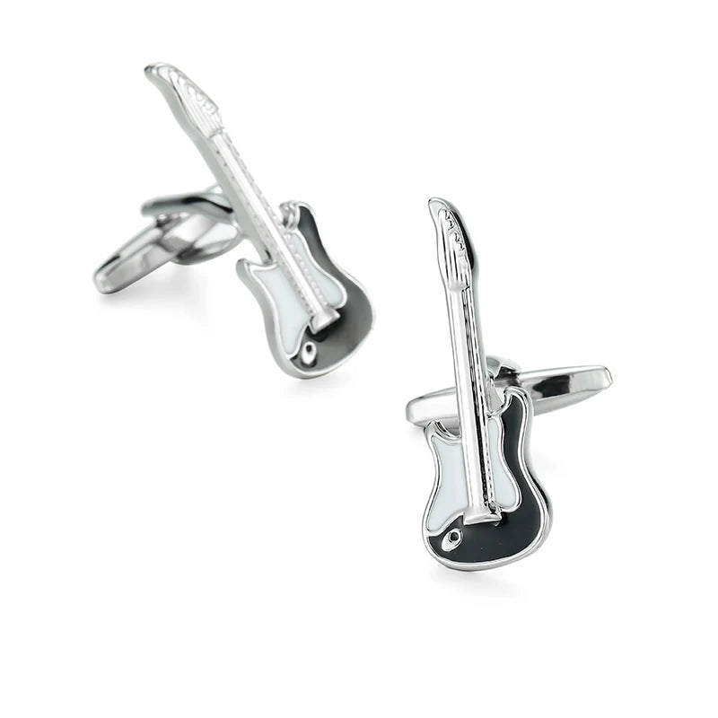 New music symbols music equipment design metal cufflinks copper material fashionable style men's French shirt cufflinks