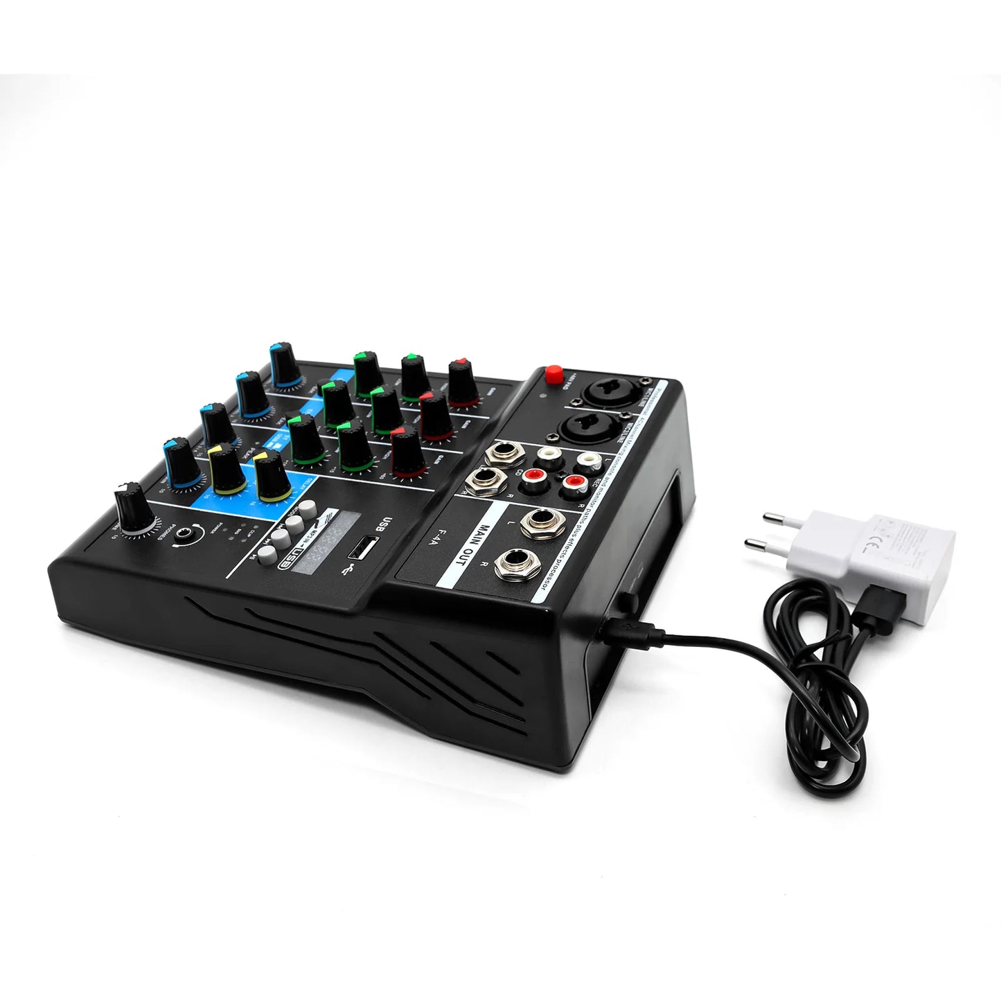 HD A4 A5 Sound Card Mixing Console Mixer Professional Audio 4 5 Channel Sound Mixer For Live Streaming DJ Audio Equipment