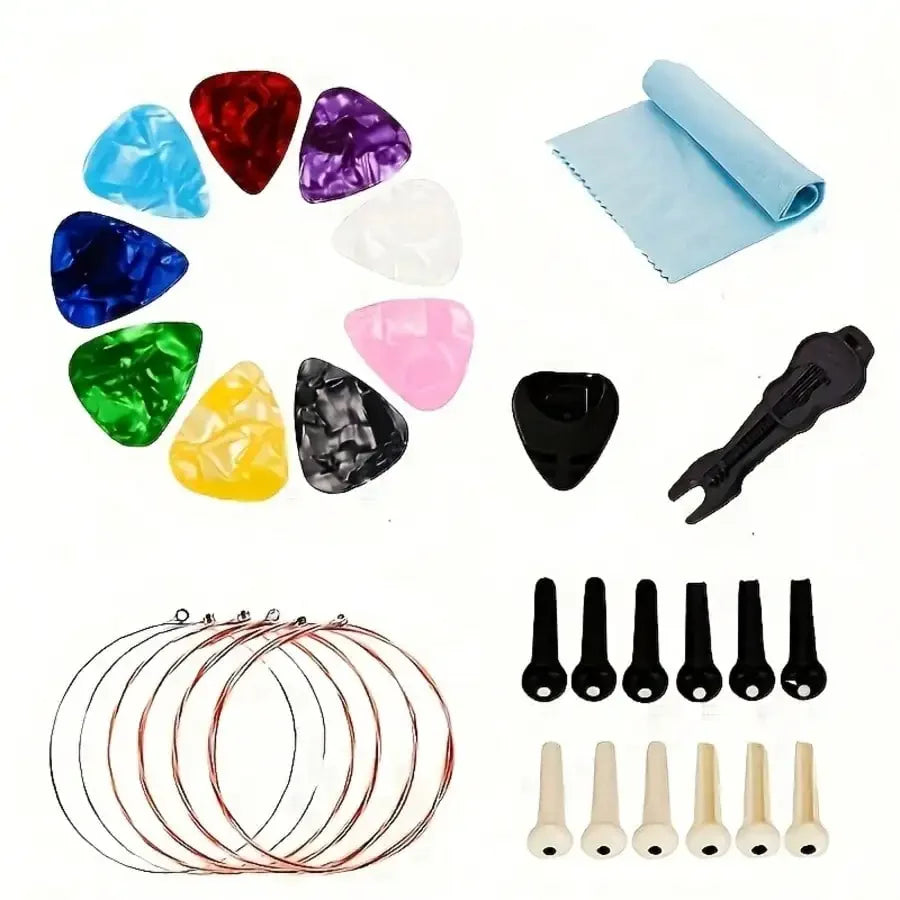 Guitar Accessories Full Kit Guitar Picks & Capo & Tuner & Guitar Strings & Strap Locks & Pick Holder & Fret Wire