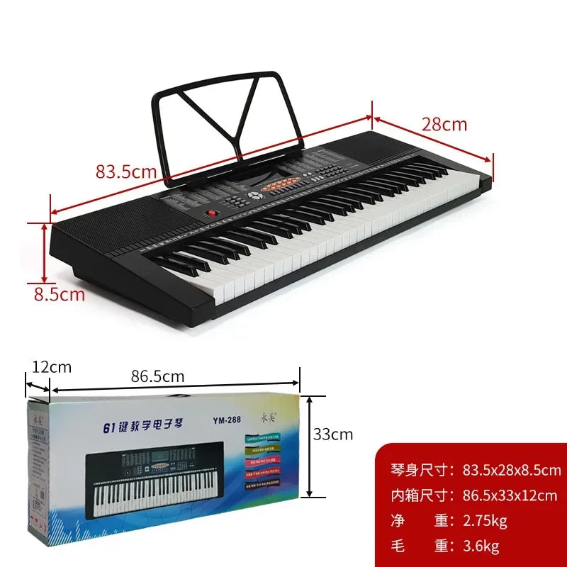 61 Key Electronic Piano Keyboard Introduction Learn Professional Electronic Piano Electric Musical Instrument Electronic Organ