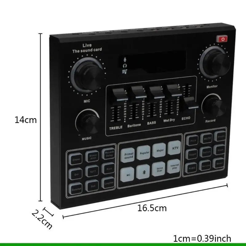 U55C USB External Mixer Sound Board 1Set Mixer Sound Board Mobile Computer for Microphone Streaming Recording