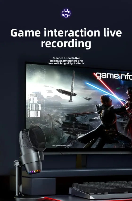 GOOERMI M9 Professional Podcast Equipment Kit Wired Microphone Portable Live Stream Studio Recording Condenser Gaming Microphone