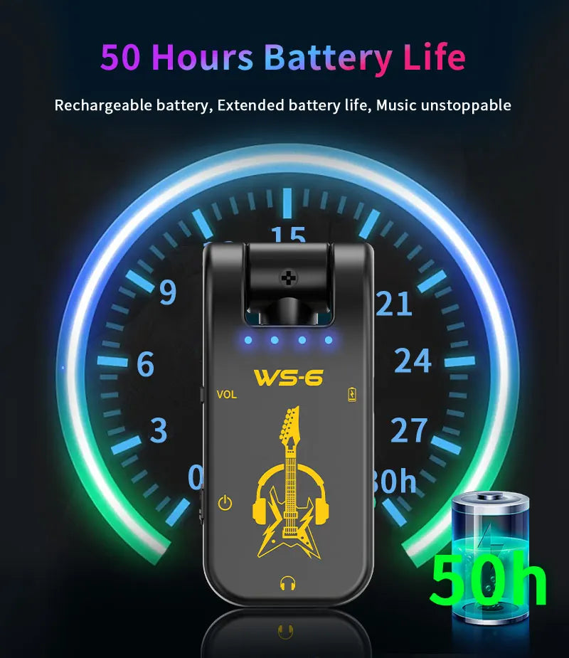 Guitar Mini Amplifier, Portable, Rotatable Audio Head, Rechargeable Battery for Guitar Practice