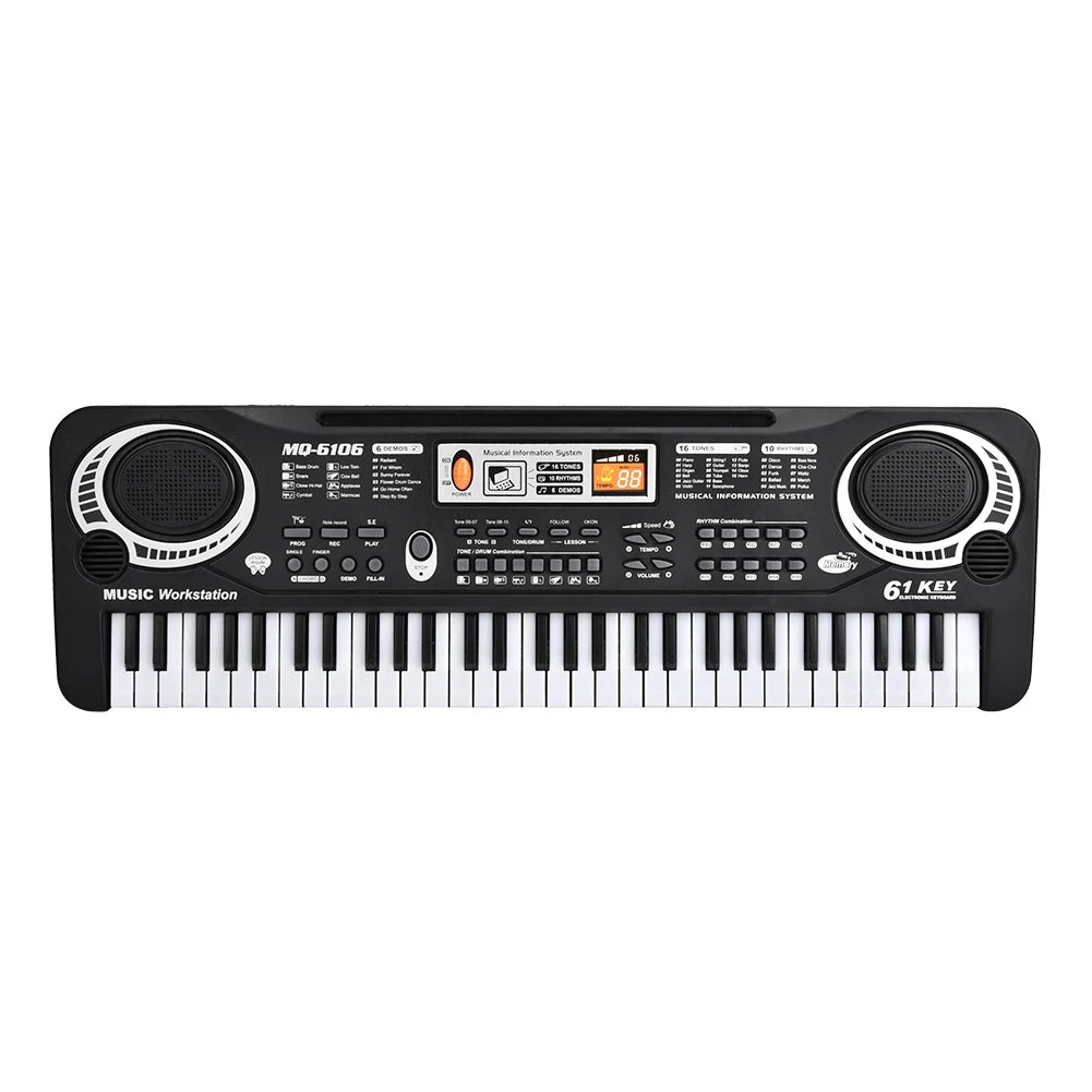 Electric Piano Musical Instruments  61‑Key Electric Digital Key Board Piano Musical Instruments Kids  with Microphone