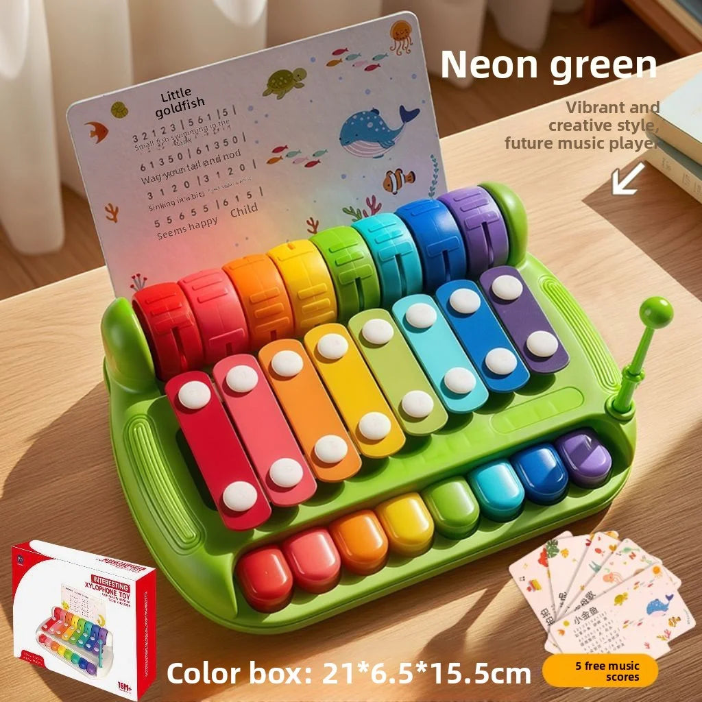 Baby Toy 2-in-1 Piano Toy Eight tone Hand Piano Toy Baby Toy Piano Instrument