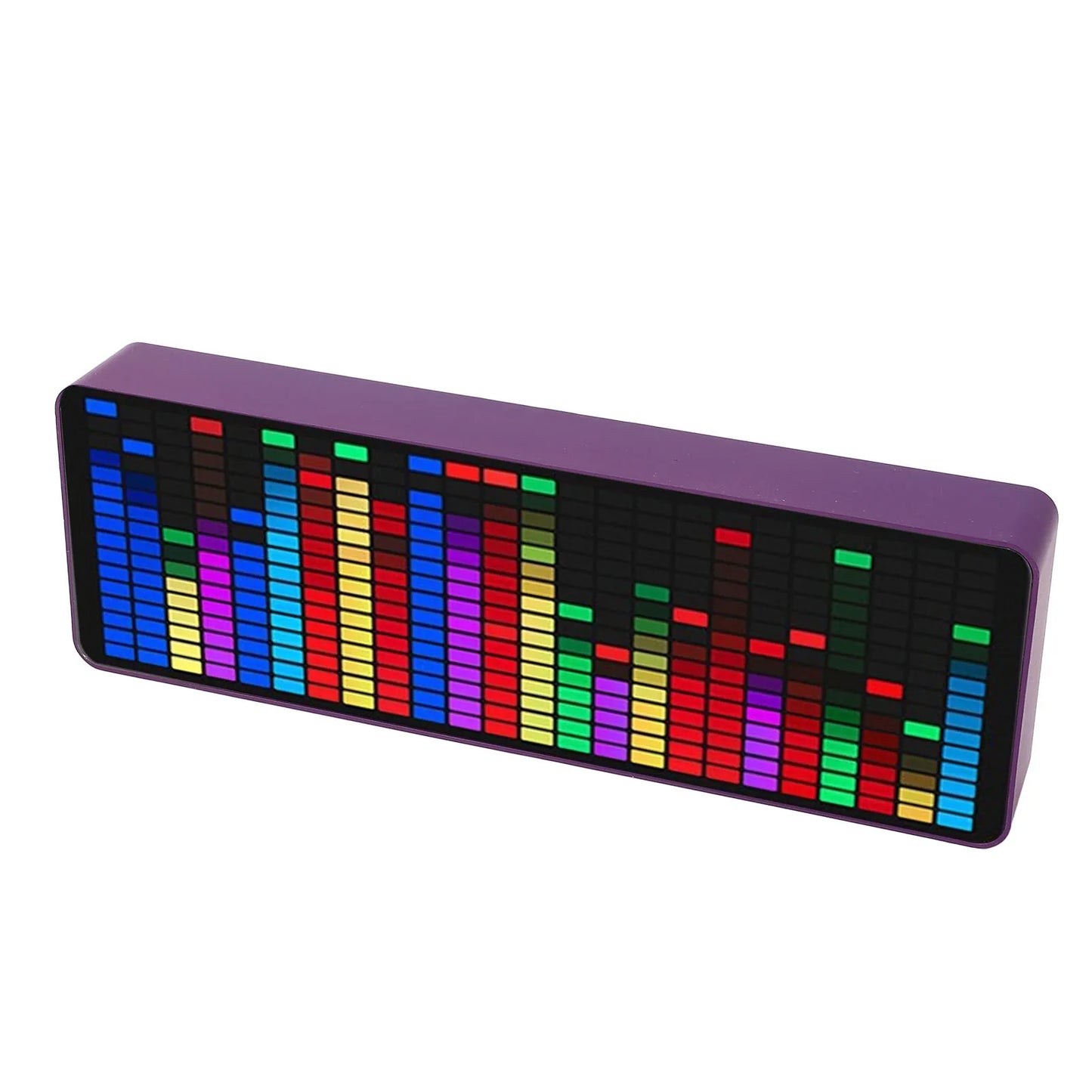 LED Music Spectrum Pickup Voice or Cable Control 5V USB 7 Color Modes 1624 Segments Music Rhythm Analyzer for Home Theater
