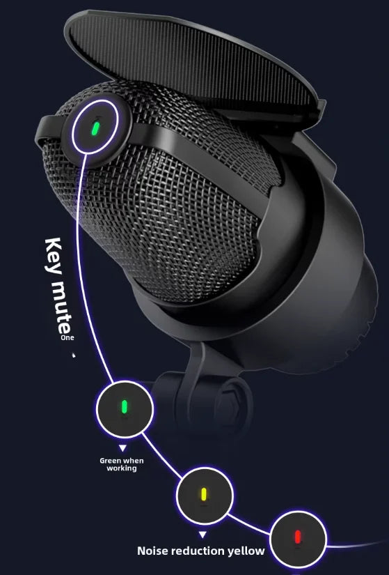 GOOERMI M9 Professional Podcast Equipment Kit Wired Microphone Portable Live Stream Studio Recording Condenser Gaming Microphone