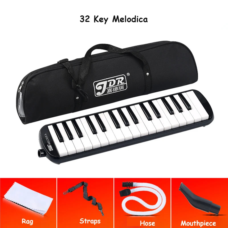 Melodica 32 Keys Pianica Mouth Organ Music Pipe Professional Musical Instrument Gaita Piano Melodic Tube Keyboard  Harp with Bag