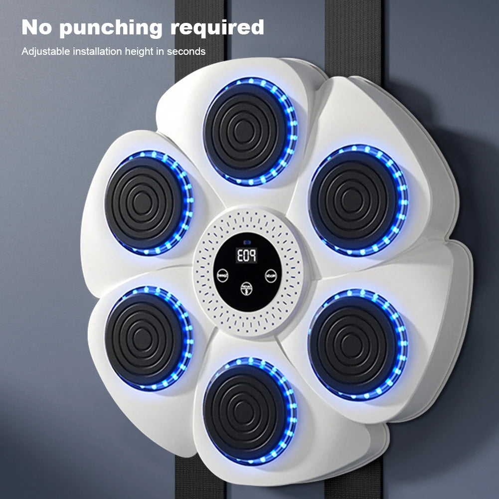 Music Boxing Machine Music Boxing Puncher Wall Mounted Smart Bluetooth-Compatible Boxing Machine Type C Charging for Kids Adults
