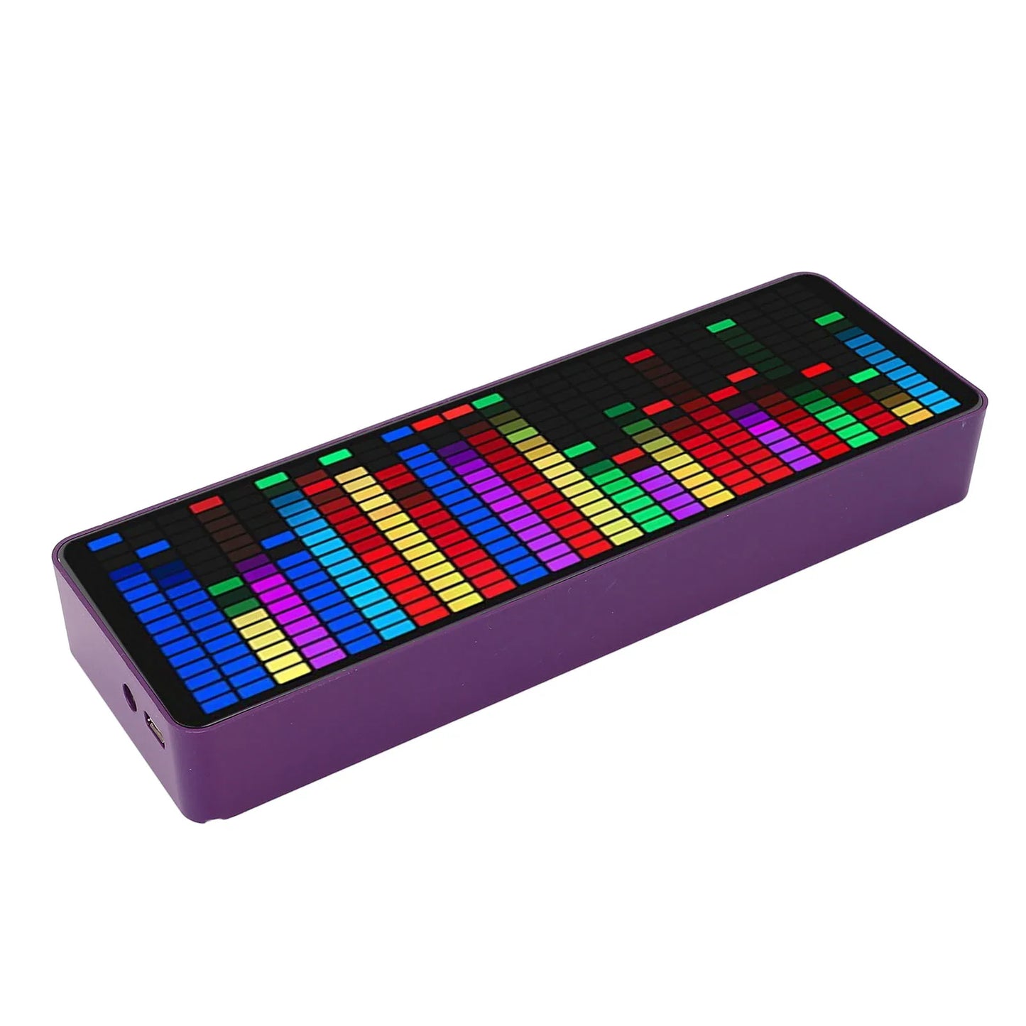 LED Music Spectrum Pickup Voice or Cable Control 5V USB 7 Color Modes 1624 Segments Music Rhythm Analyzer for Home Theater