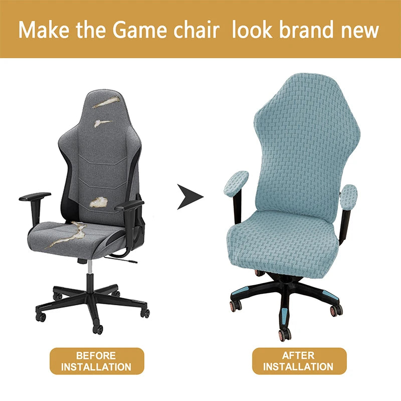 Office Gaming Chair Cover Armchair Slipcovers Computer Seat Cover Stretch Rotating Lift Universal Soft Protector Splicover New