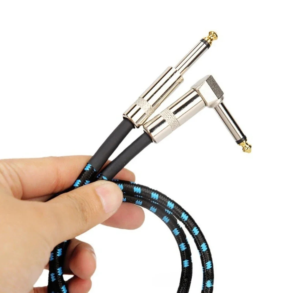 Guitar Cable1.5m/3m/5m/10m Electronic Instrument Cable Straight Elbow Bass Amplifier Cable Electric Guitar Bass Audio Mono Cable