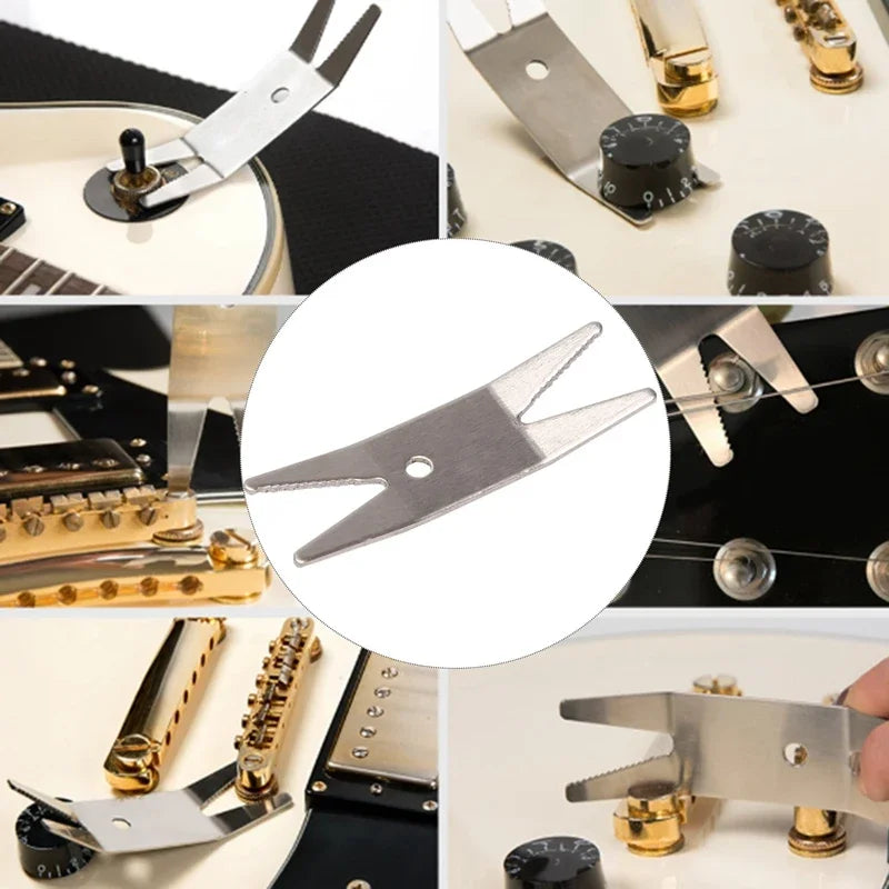 Guitar Repair Tool Kit 20 pcs in 1 Guitar Tool with String Organizer Winder String Cutter String Action Ruler Gauge Fingered Gua