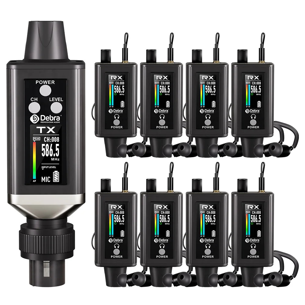 EMX-1 Wireless Monitoring System, Portable UHF Rechargeable Wireless System for Musical Instruments, Dynamic Wired Microphone