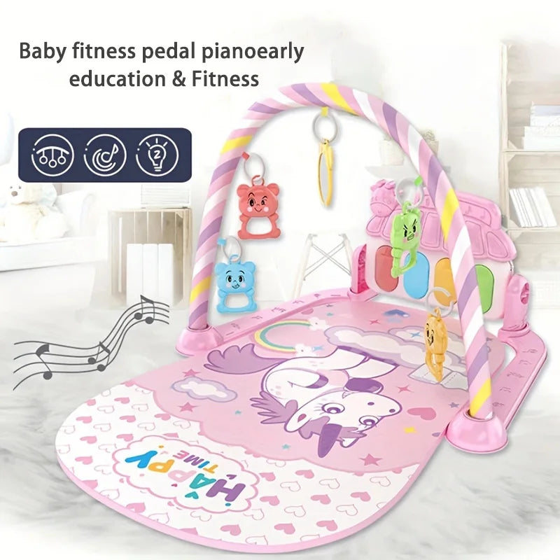Newborns 0-1 years old baby piano pads stepping on piano games carpet toys baby music pedals piano fitness piano