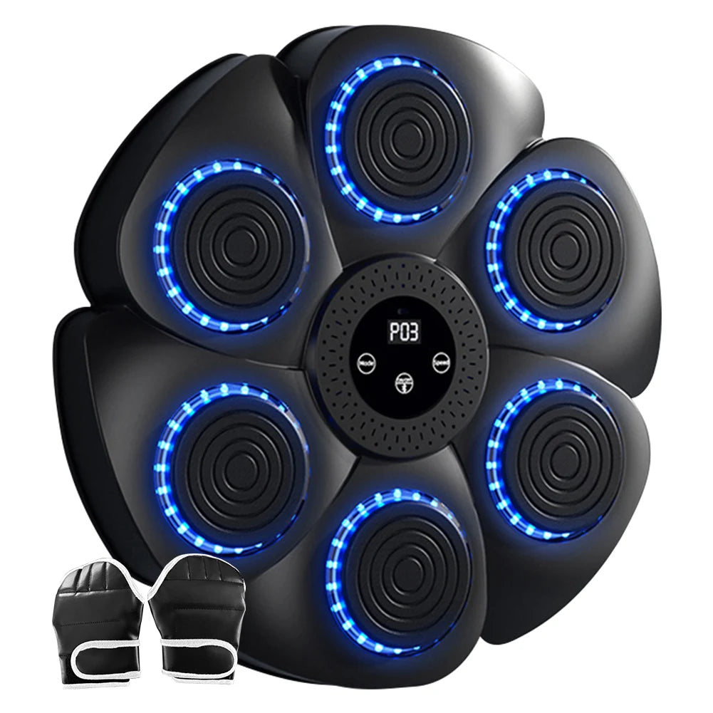Music Boxing Machine Music Boxing Puncher Wall Mounted Smart Bluetooth-Compatible Boxing Machine Type C Charging for Kids Adults