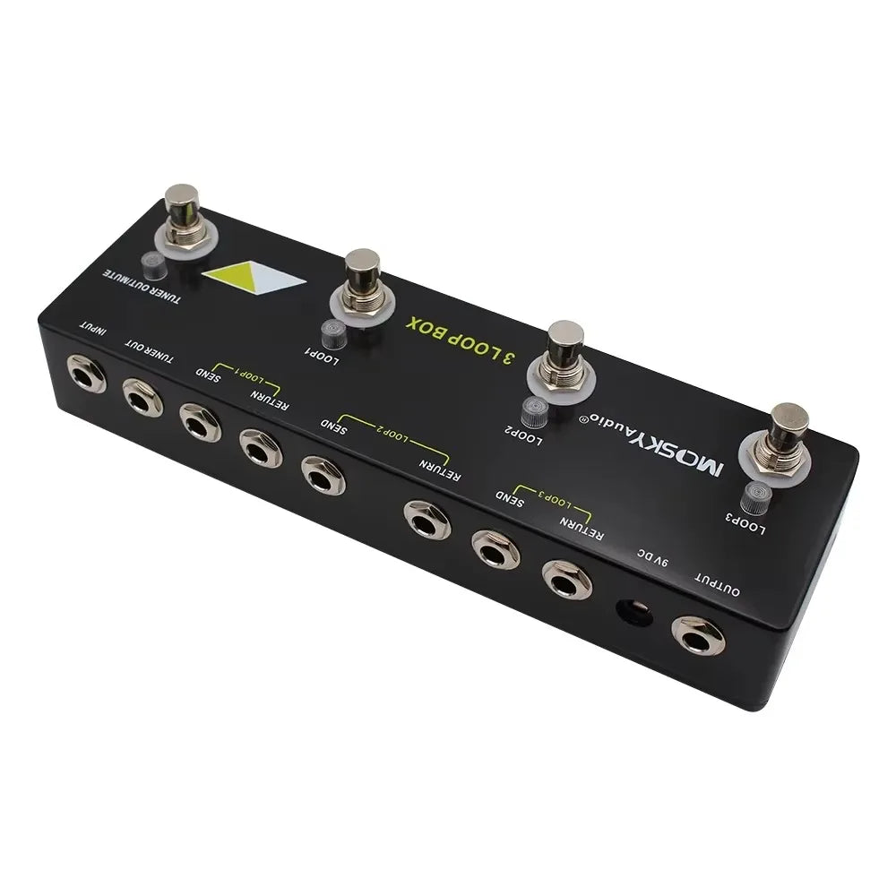 Mosky Audio 3 Loop Box Effect Pedal True Bypass with Tuner Mute Function