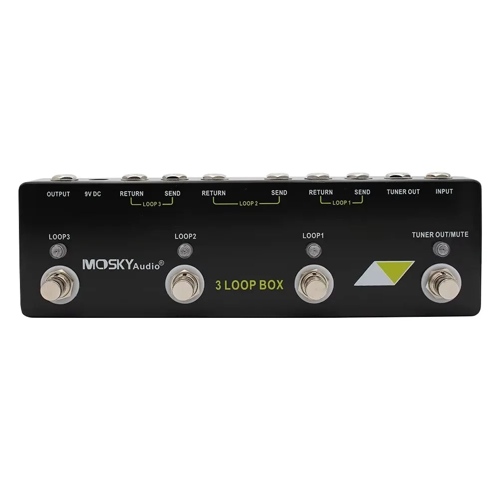 Mosky Audio 3 Loop Box Effect Pedal True Bypass with Tuner Mute Function