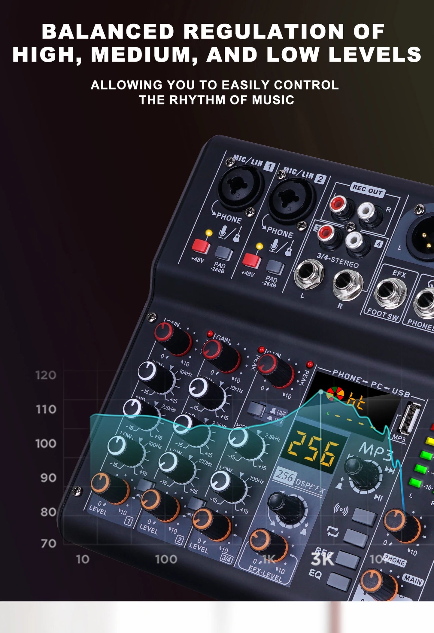 Sound card mixer mobile computer live broadcast network K song recording arranging suit belt USB reverberation 5V