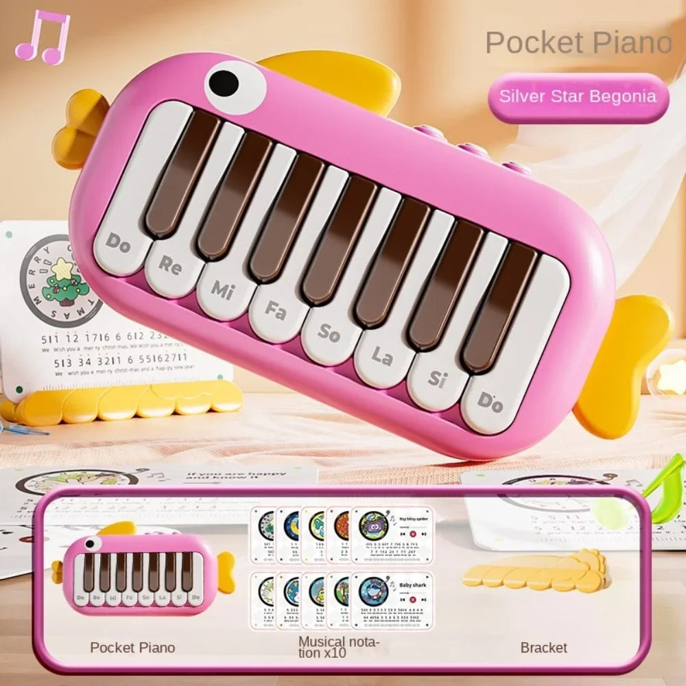 Baby Music instruments Montessori Electronic Multifunctional Music Pocket Piano Keyboard Toy Learning Educational Games for Kids