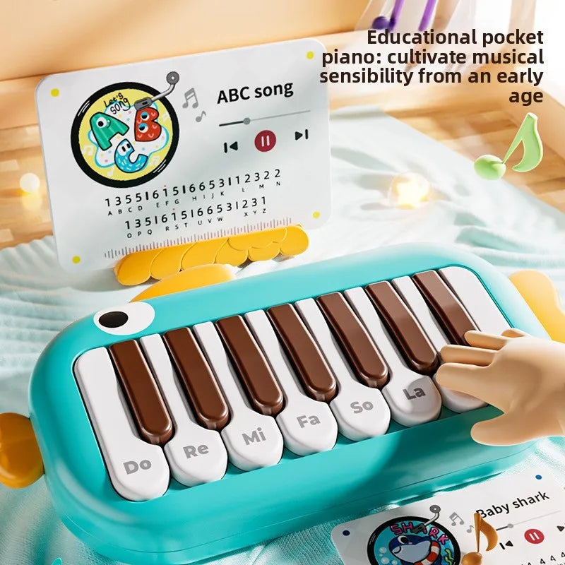 Montessori Baby Music Instrument Electronic Pocket Piano Keyboard Musical Instruments Educational Toy Early Learning for Kids