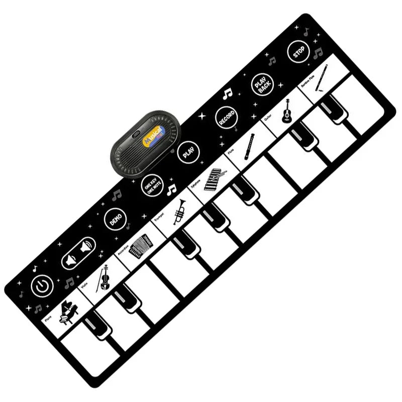 Kids Musical Piano Mat with 8 Animal Sounds Toddlers Floor Keyboard Dance Mat Baby Mat Musical Carpet Educational Toy Kids Gifts