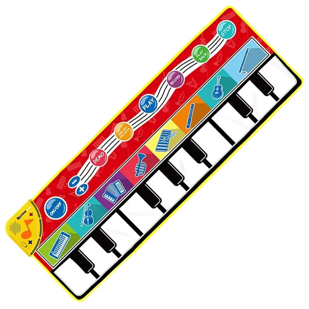 Kids Musical Piano Mat with 8 Animal Sounds Toddlers Floor Keyboard Dance Mat Baby Mat Musical Carpet Educational Toy Kids Gifts