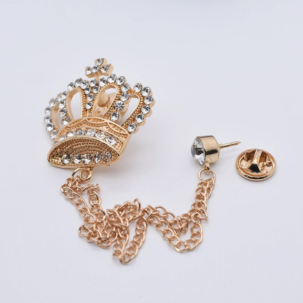 Korean Fashion Metal Crystal Violin Brooch Jewelry Luxury Music Equipment Classic Lapel Pins Gifts for Teacher Men Accessories