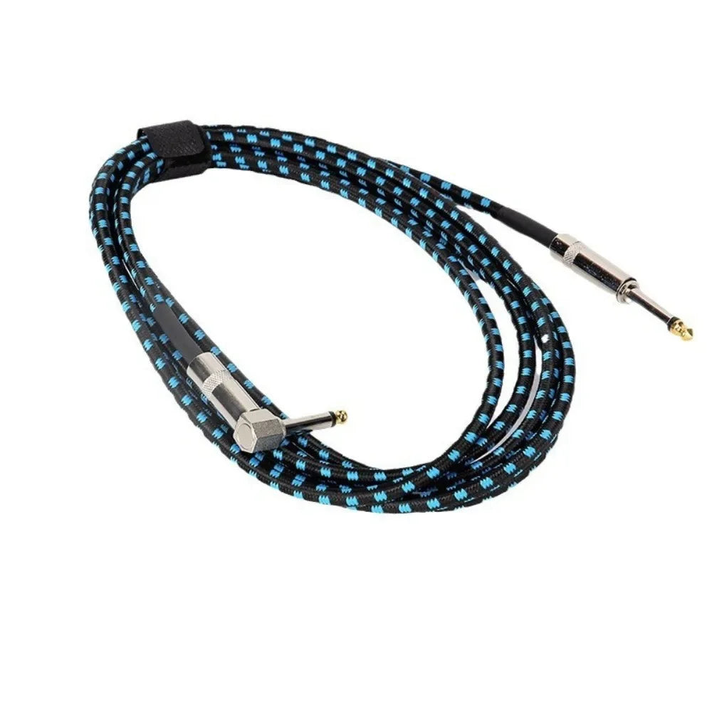 Guitar Cable1.5m/3m/5m/10m Electronic Instrument Cable Straight Elbow Bass Amplifier Cable Electric Guitar Bass Audio Mono Cable