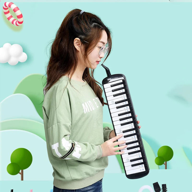 Melodica 32 Keys Pianica Mouth Organ Music Pipe Professional Musical Instrument Gaita Piano Melodic Tube Keyboard  Harp with Bag