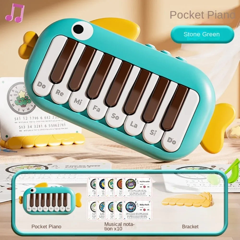 Baby Music instruments Montessori Electronic Multifunctional Music Pocket Piano Keyboard Toy Learning Educational Games for Kids