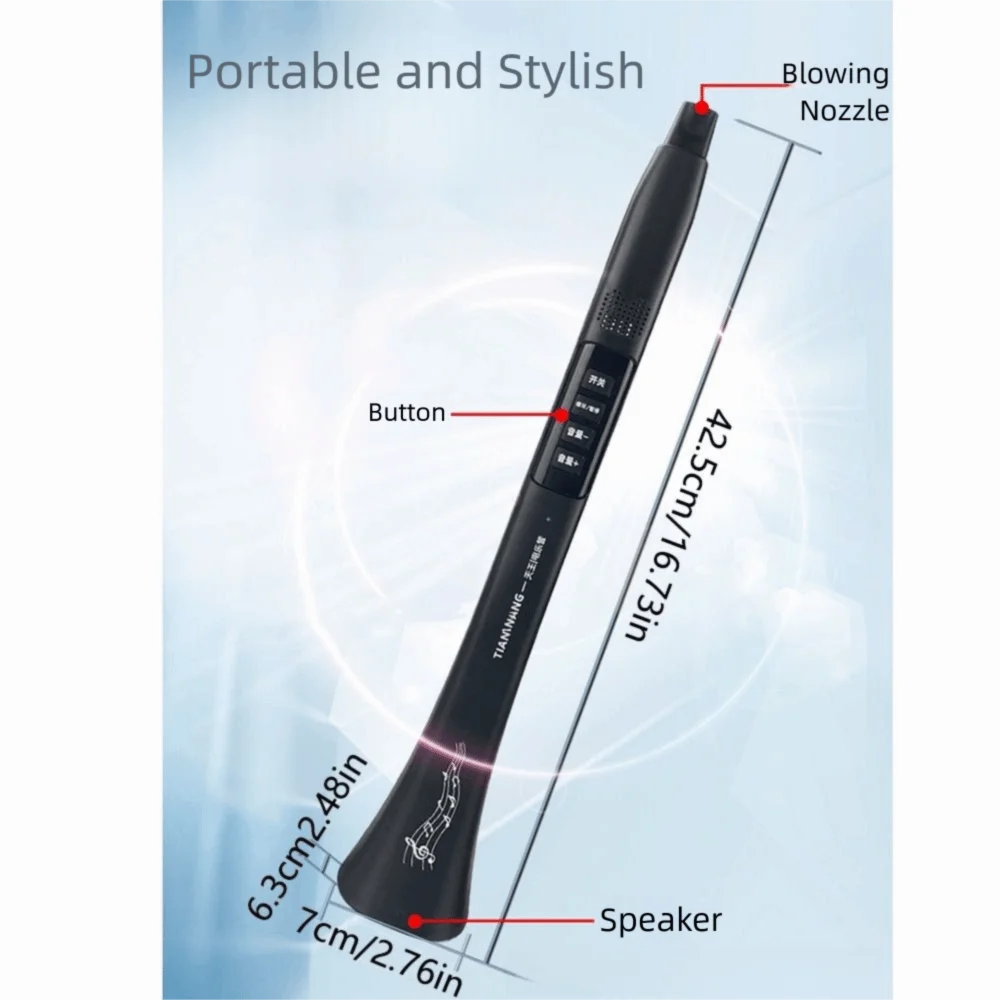 Portable Electric Music Tube Multiple Tone Bluetooth Connection Electronic Wind Instrument High-power Speaker Easy To Operate