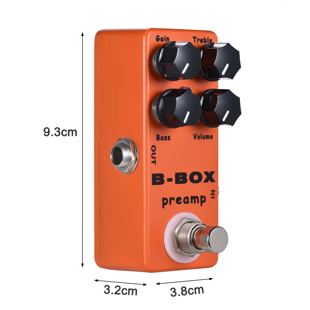 MOSKYAUDIO BB Preamp Guitar Effect Pedal B-Box Overdrive Preamp Electric Bass Guitarra Acoustic Guitar Effect Analog