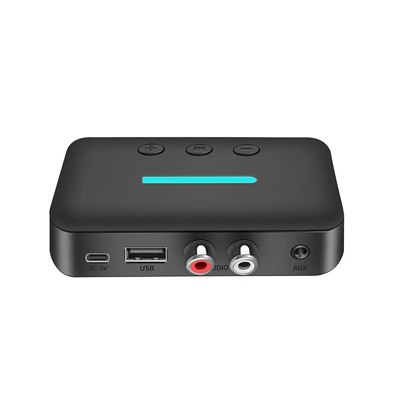USB Bluetooth 5.3 Audio Receiver Adapter Wireless Stereo Music 3.5mm AUX R/L RCA Support U-Disk Playback For Desktop Speaker Amp