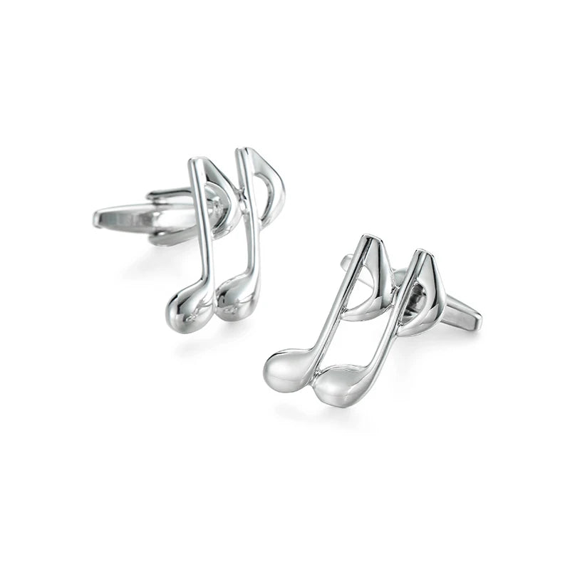 New music symbols music equipment design metal cufflinks copper material fashionable style men's French shirt cufflinks
